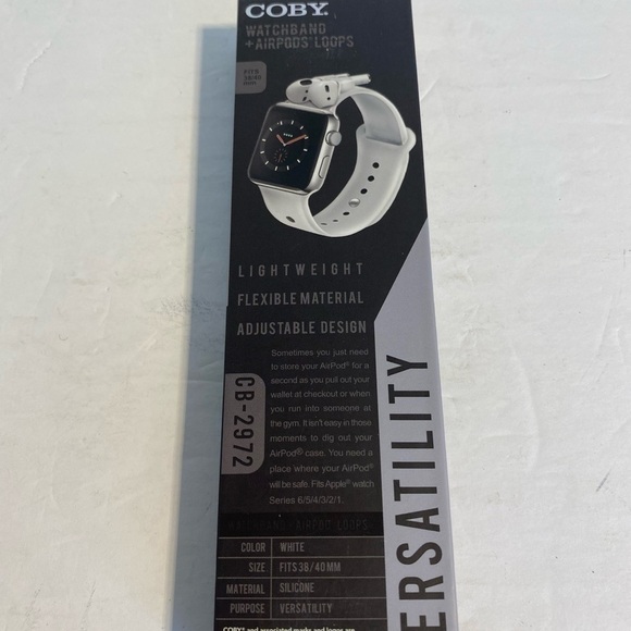 🛍️ 𝅺apple Compadable Watch Strap With Air Pod Loops, size 38-40mm new in pkg - Picture 2 of 4